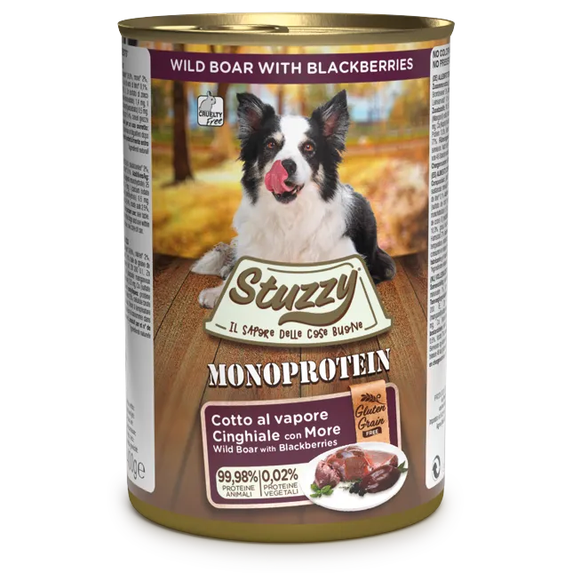 Stuzzy Monoprotein Cinghiale 400g – Cane Adulto Stuzzy Monoprotein Cinghiale 400g – Cane Adulto